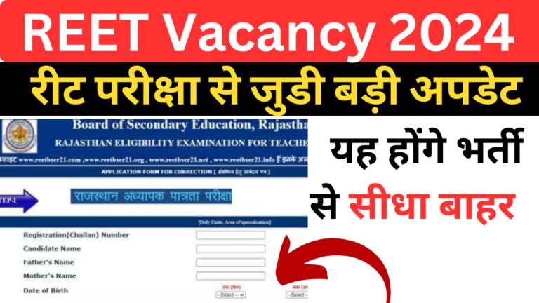 REET Vacancy 2024 latest update