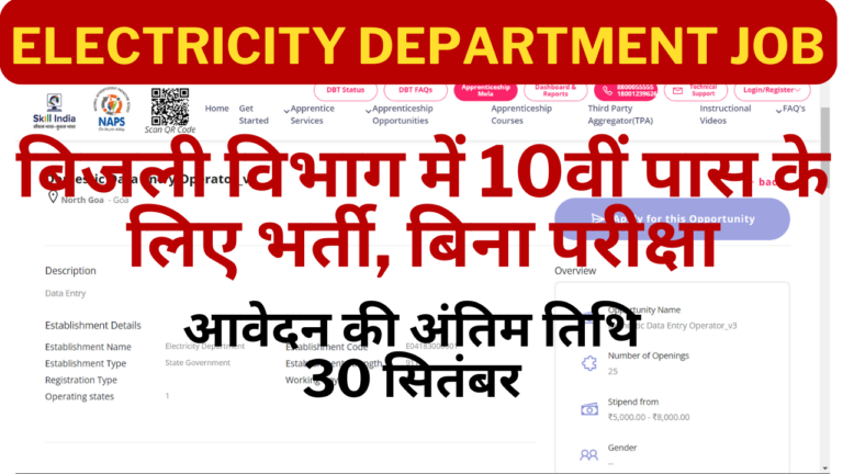 Electricity Department Recruitment