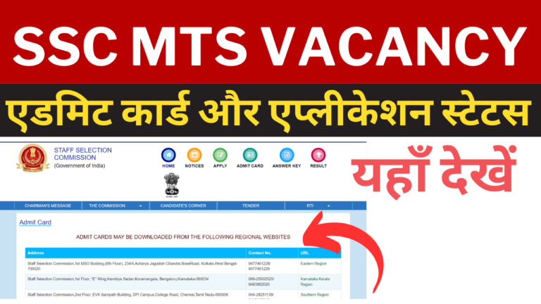 SSC MTS Admit Card And Application Status Released