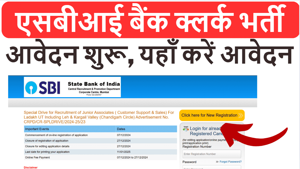 SBI Clerk Recruitment 2024