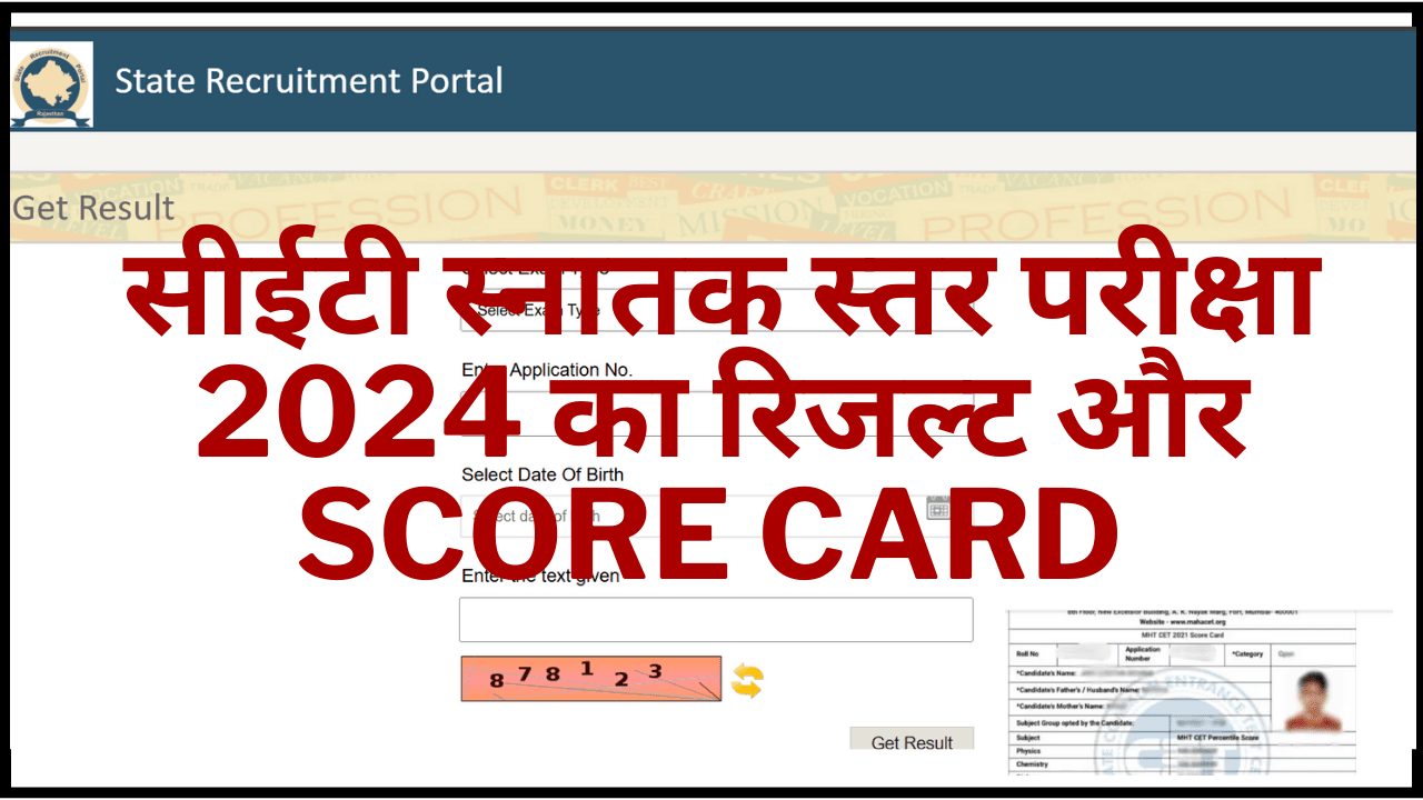 Rajasthan CET Graduation Level Result Out