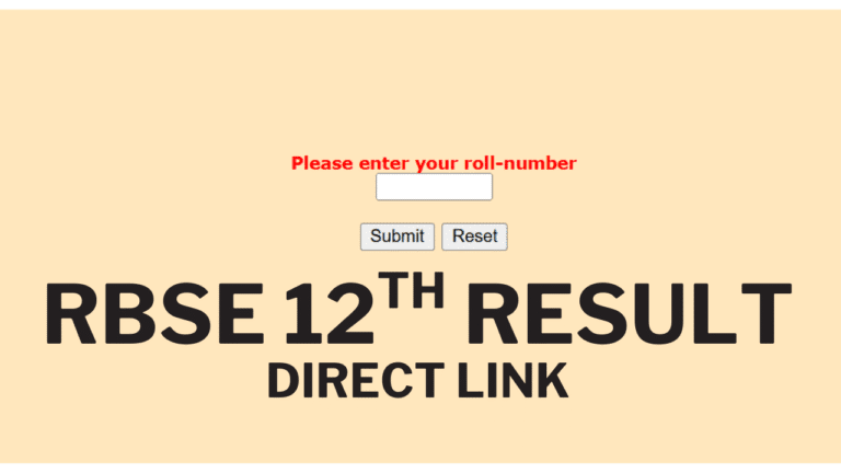 RBSE 12TH Result